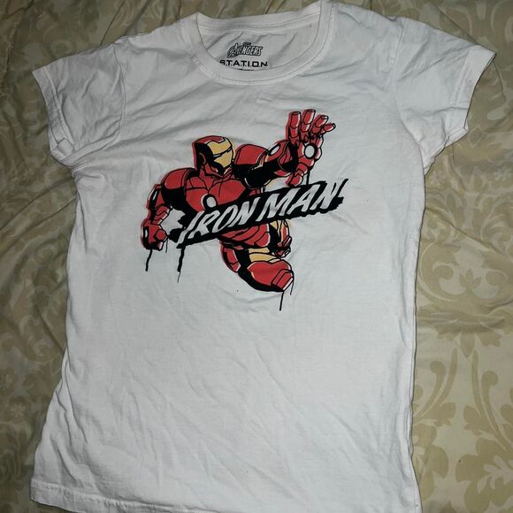 Marvel Tops - Marvel STATION Iron Man White T-shirt